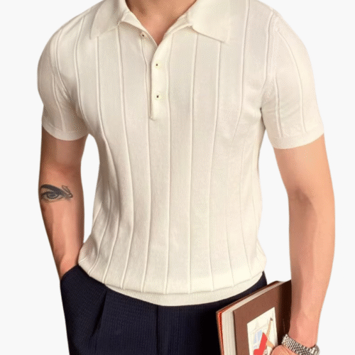 Cannes Ribbed Cotton Polo
