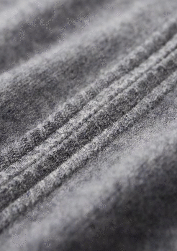 MERINO ZIP TWO-TONE CARDIGAN