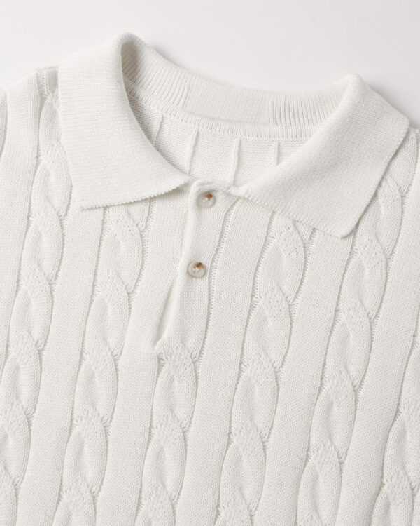FLORENCE Cable Knit Polo